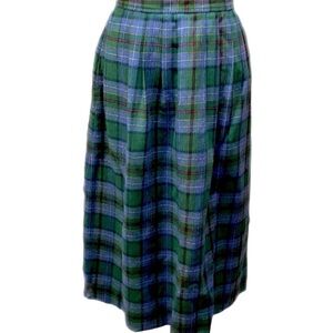 Vintage Carroll Reed Tartan Wool Plaid Skirt